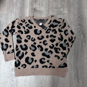 Ana , animal print sweater , never wore . Size S